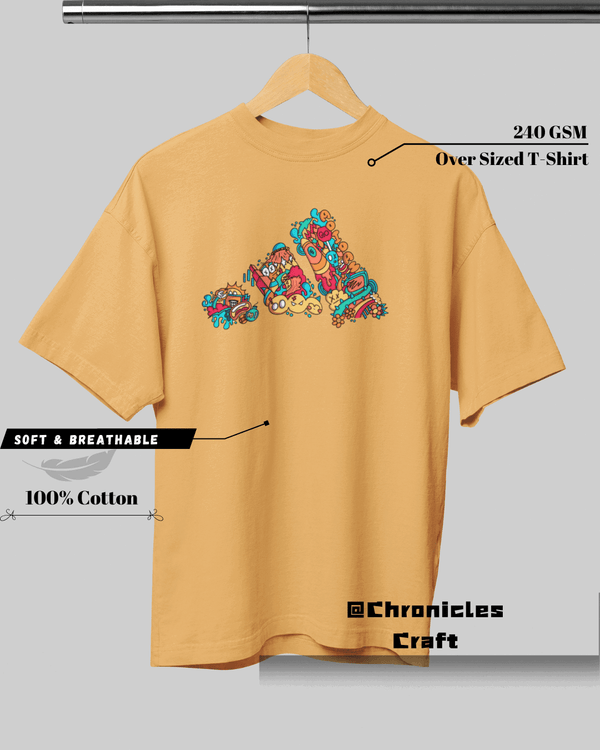 Adidas Doodle | Oversized T-Shirt | Chronicles Craft - CHRONICLES