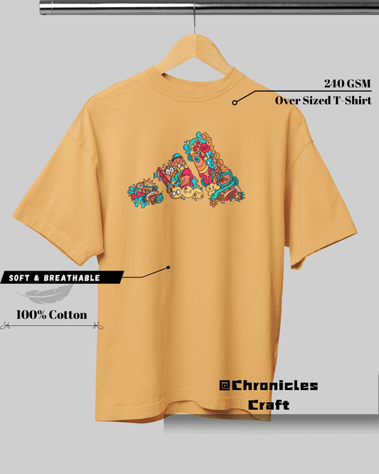 Adidas Doodle | Oversized T-Shirt | Chronicles Craft - CHRONICLES