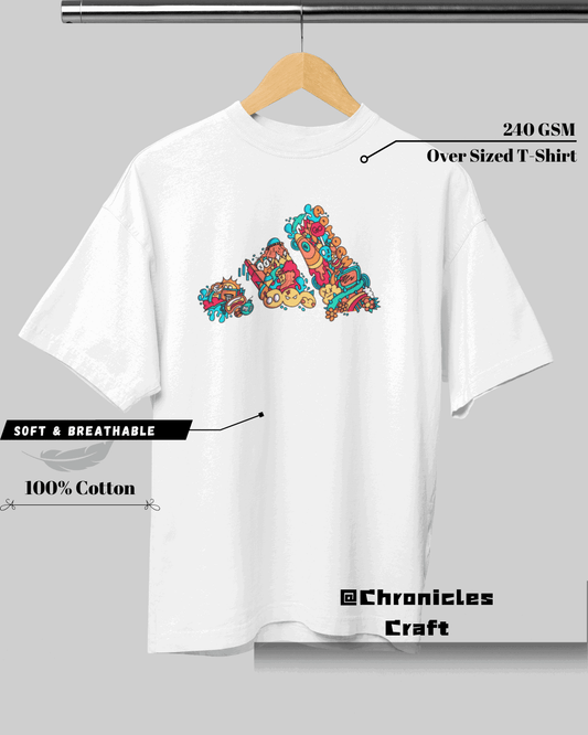 Adidas Doodle | Oversized T-Shirt | Chronicles Craft - CHRONICLES