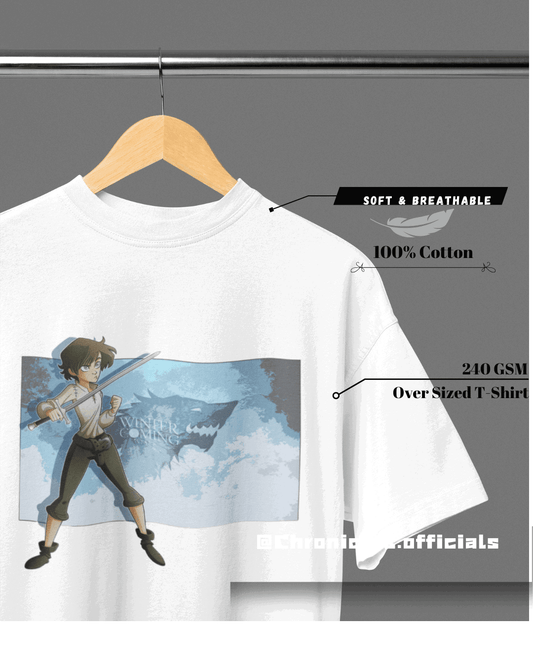 Arya Stark Cartonistic character | Oversized T-Shirt | GOT - CHRONICLES