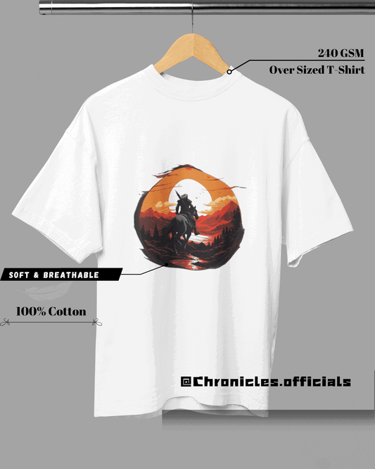Geralt on Horse | Oversized T-Shirt | THE WITCHER - CHRONICLES