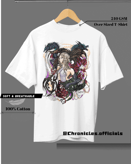 Khaleesi With her Dragons | Oversized T-Shirt | GOT - CHRONICLES