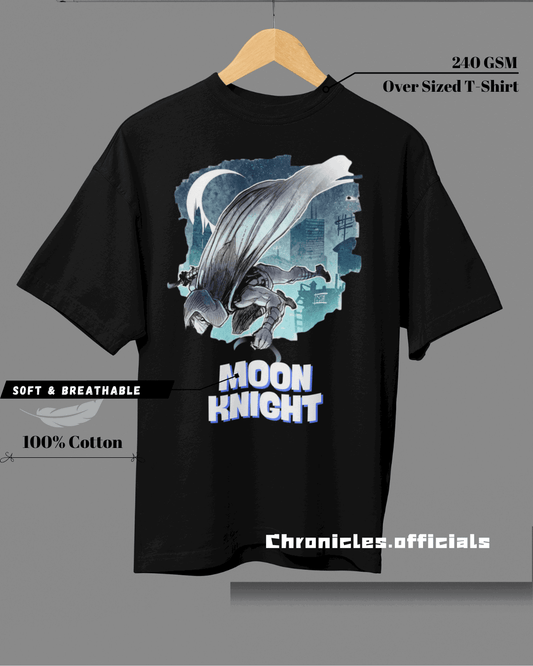 Moon Knight Attacking | Oversized T-Shirt | Moon Knight - CHRONICLES