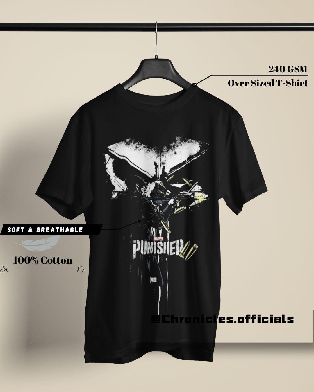 Punisher Suit The Punisher Oversized and Regular T Shirt CHRONICLES