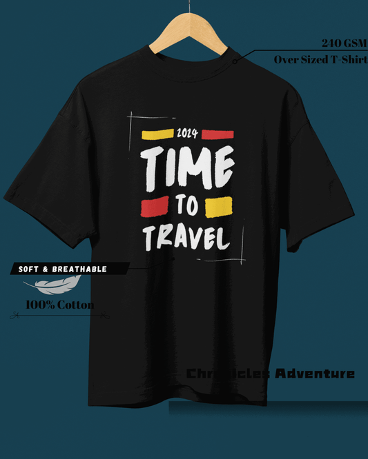 Time To Travel | Oversized T-Shirt | TRAVEL & ADVENTURE - CHRONICLES