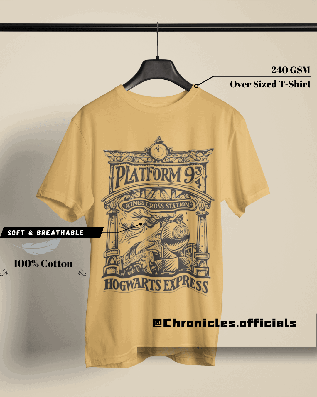 Harry Potter 9 3/4 Platform and the store | Oversized T-Shirt | HARRY POTTER - CHRONICLES