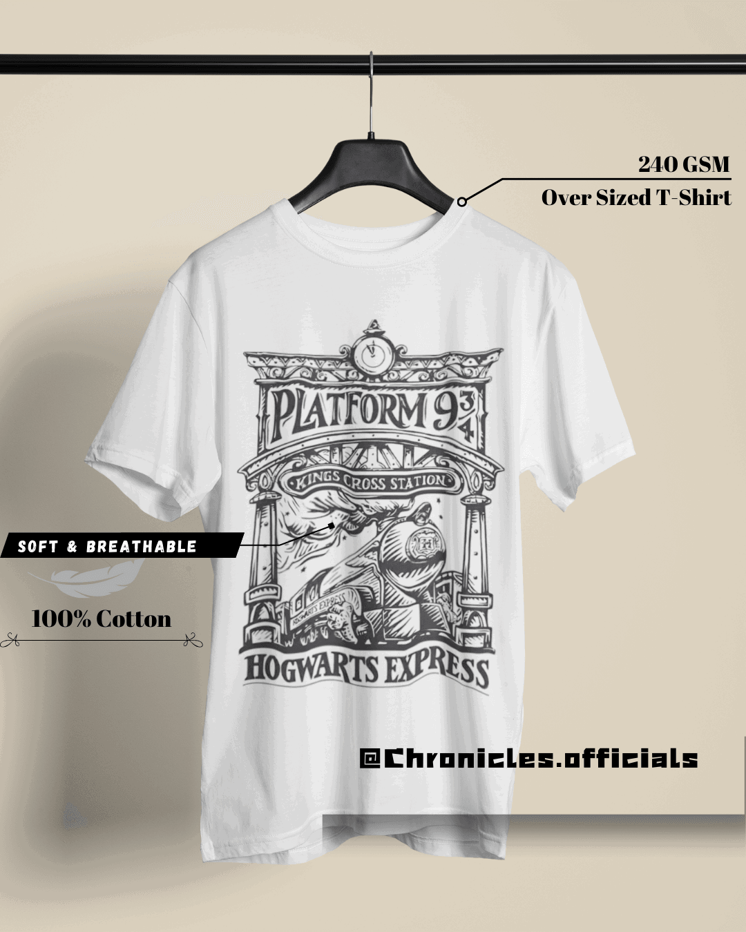 Harry Potter 9 3/4 Platform and the store | Oversized T-Shirt | HARRY POTTER - CHRONICLES
