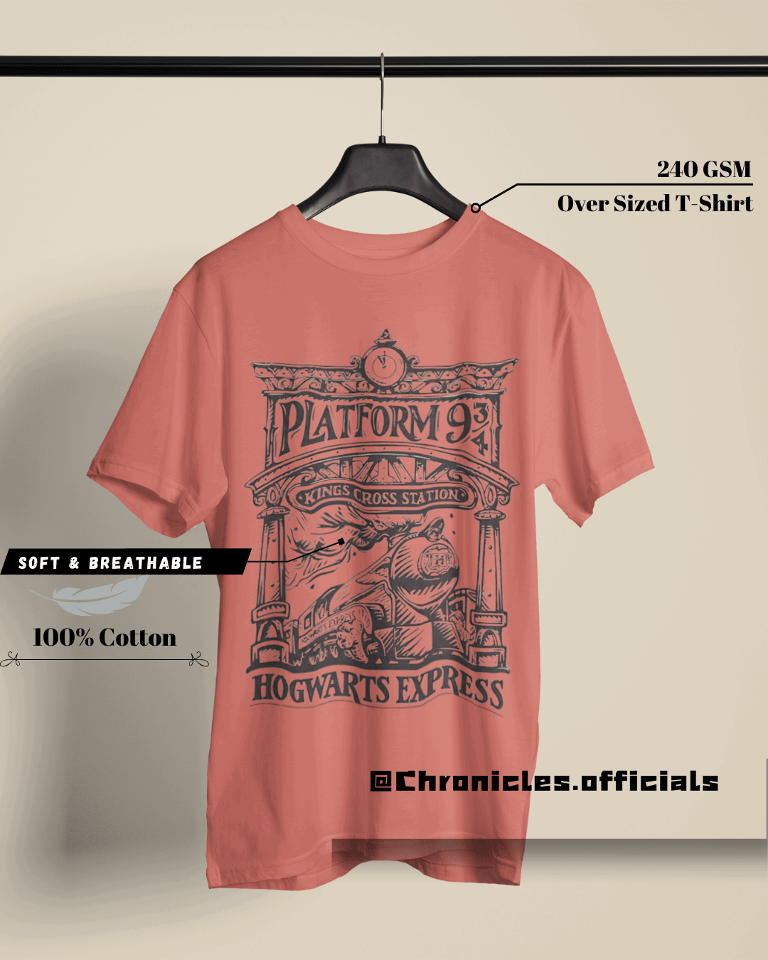 Harry Potter 9 3/4 Platform and the store | Oversized T-Shirt | HARRY POTTER - CHRONICLES