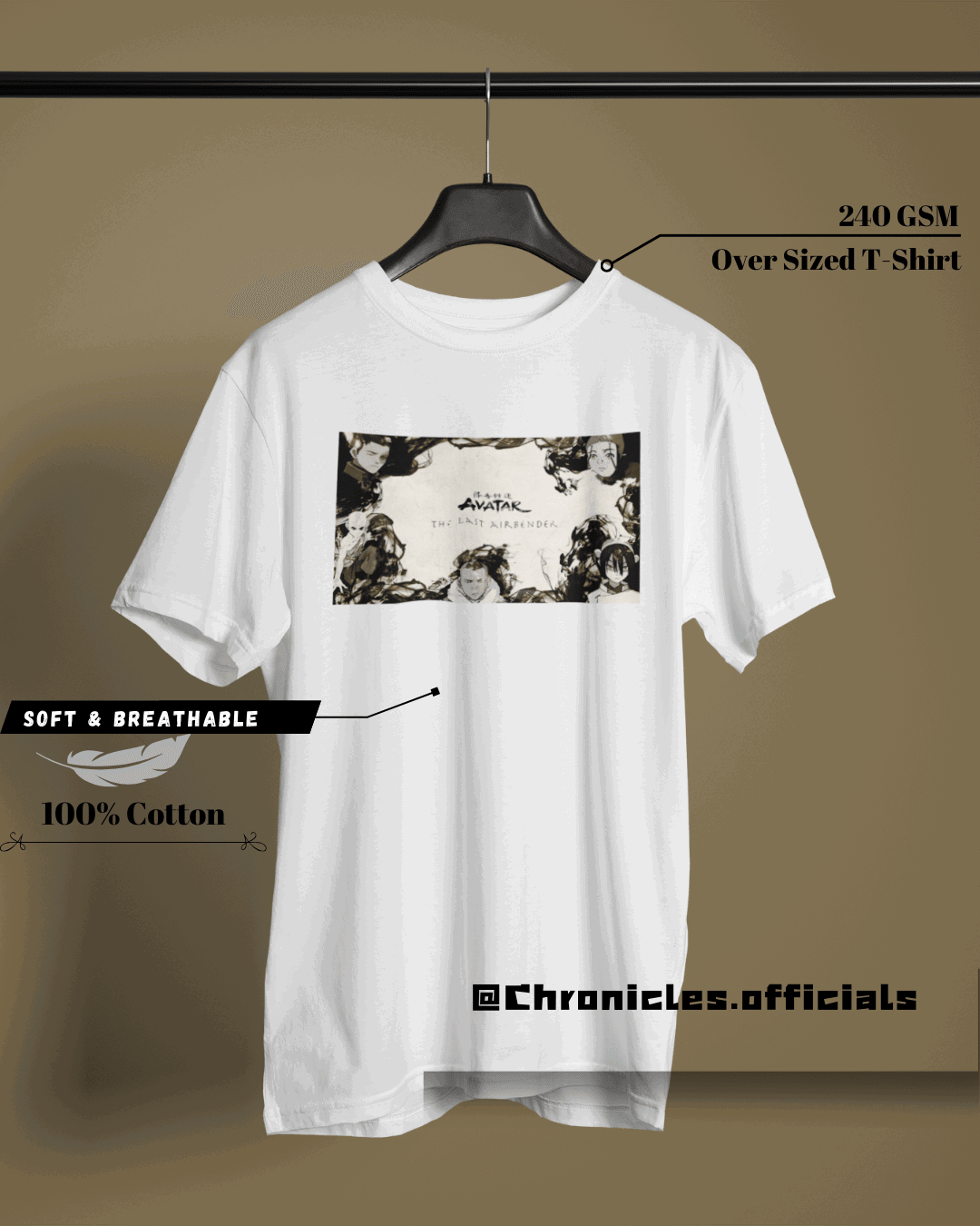 Aang And Team | Oversized T-Shirt | AVATAR - CHRONICLES