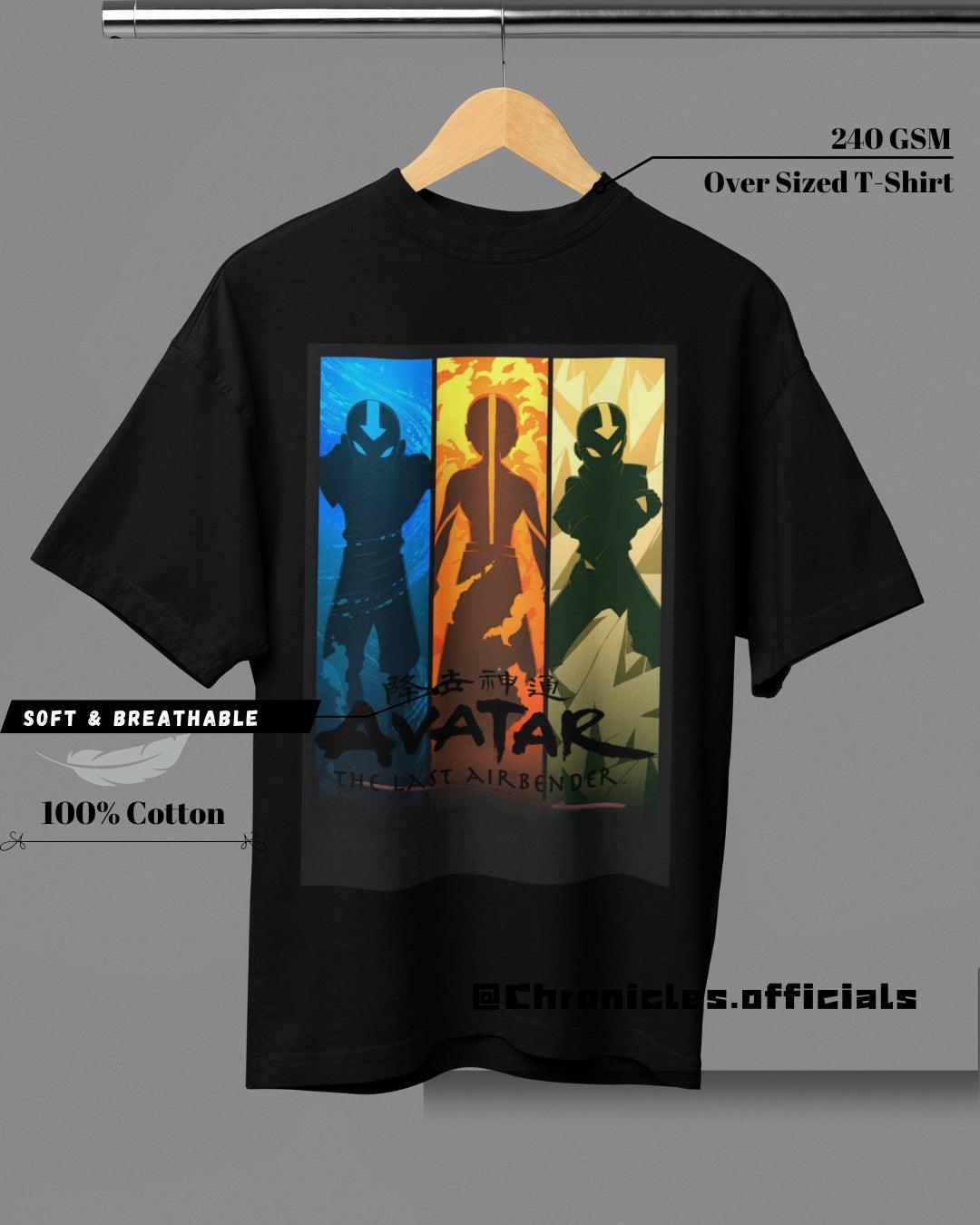 Aang Fighting Positions | Oversized T-Shirt | Anime - CHRONICLES