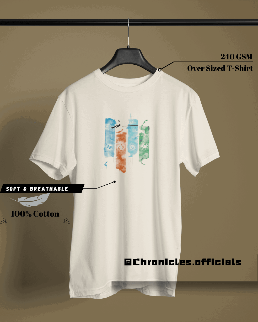 Aang and his Elements | Oversized T-Shirt | AVATAR - CHRONICLES