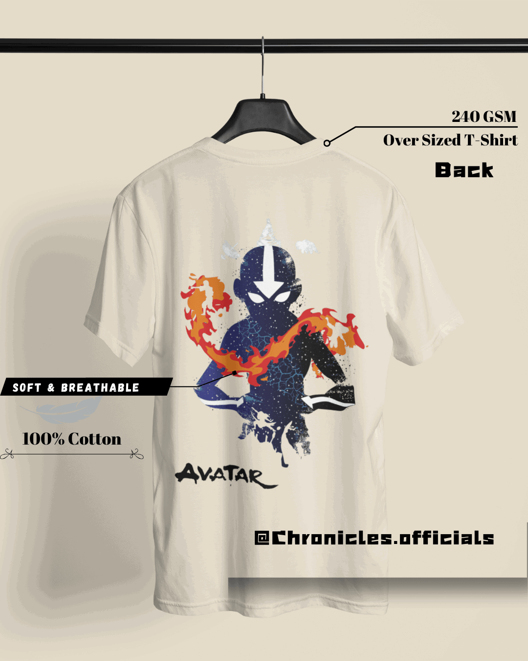 Aang and his Elements | Oversized T-Shirt | AVATAR - CHRONICLES