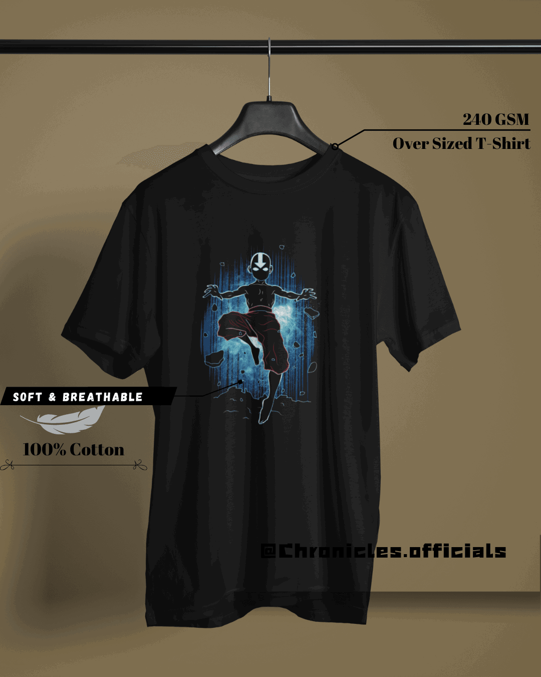 Aang's Avatar| Oversized T-Shirt | AVATAR - CHRONICLES