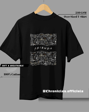 Abstract Print Friends | Oversized T-Shirt | FRIENDS
