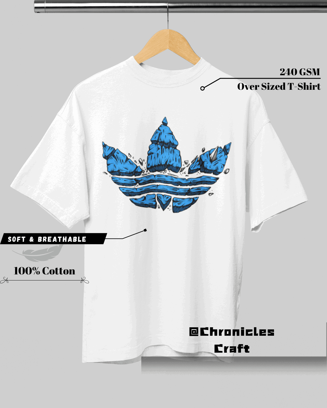 Adidas Spike| Oversized T-Shirt | Chronicles Craft - CHRONICLES