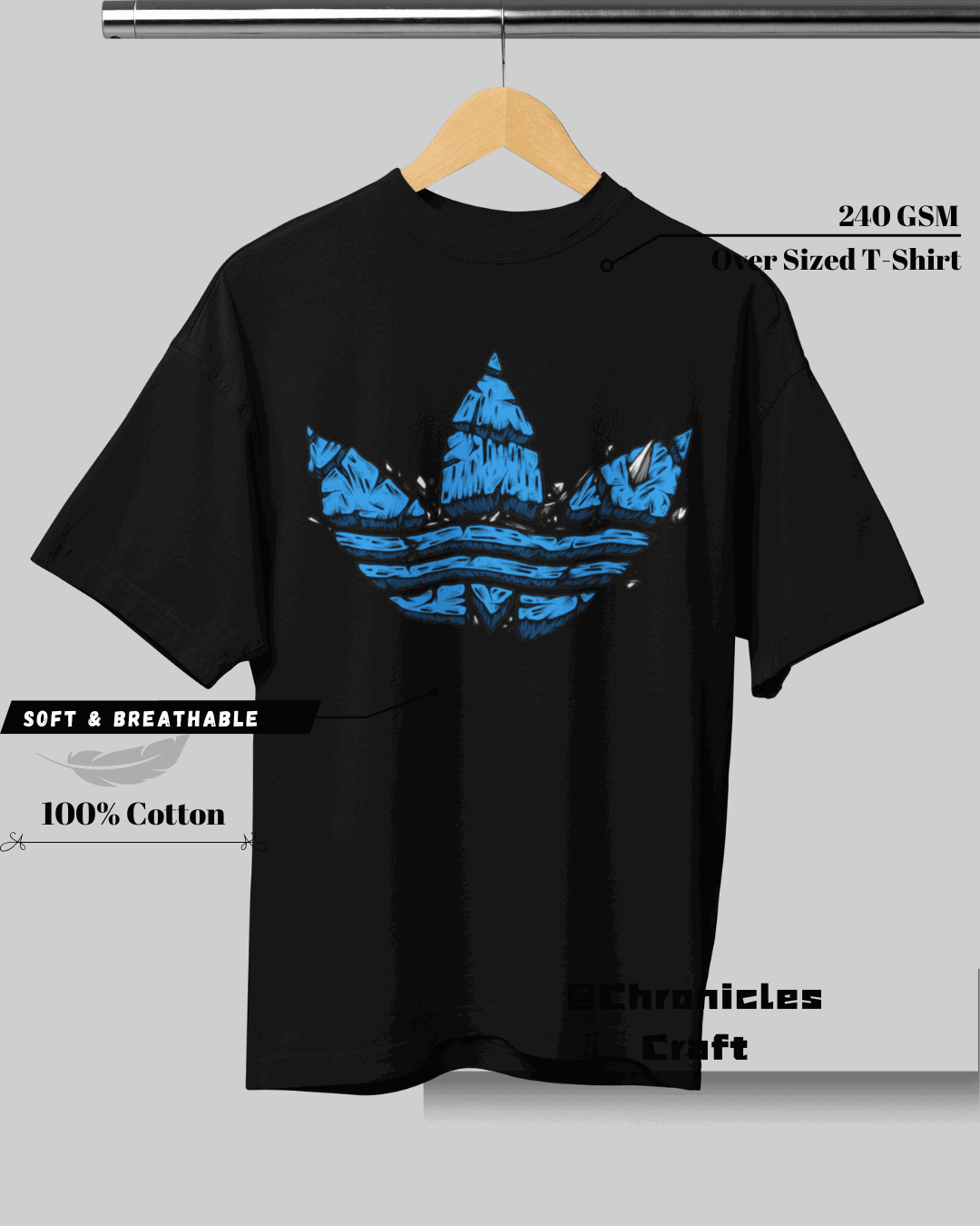 Adidas Spike| Oversized T-Shirt | Chronicles Craft - CHRONICLES