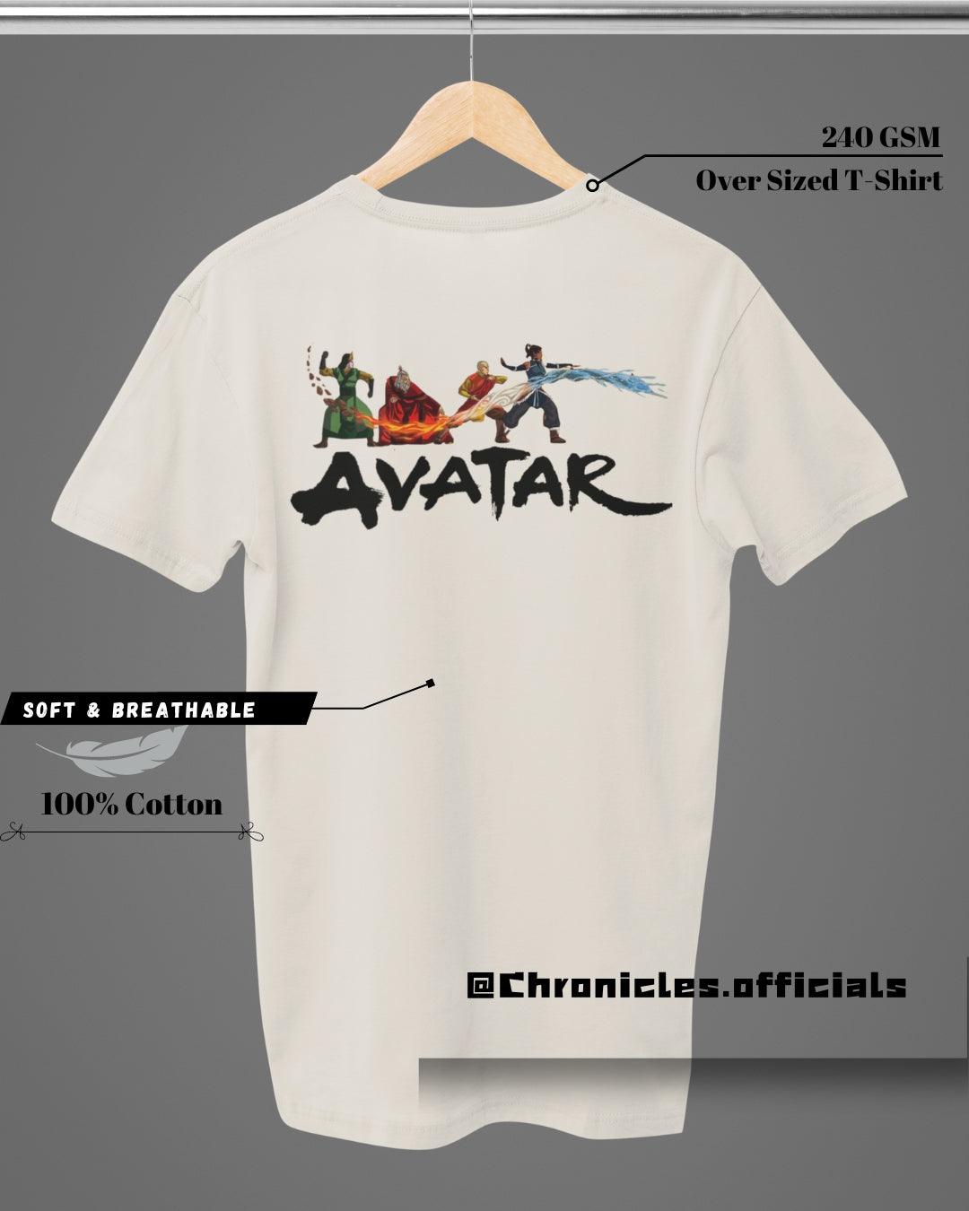 Air, Water, Earth and Fire powers | Oversized T-Shirt | Anime - CHRONICLES