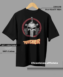 Animated Skull Print | Oversized T-Shirt | The Punisher - CHRONICLES