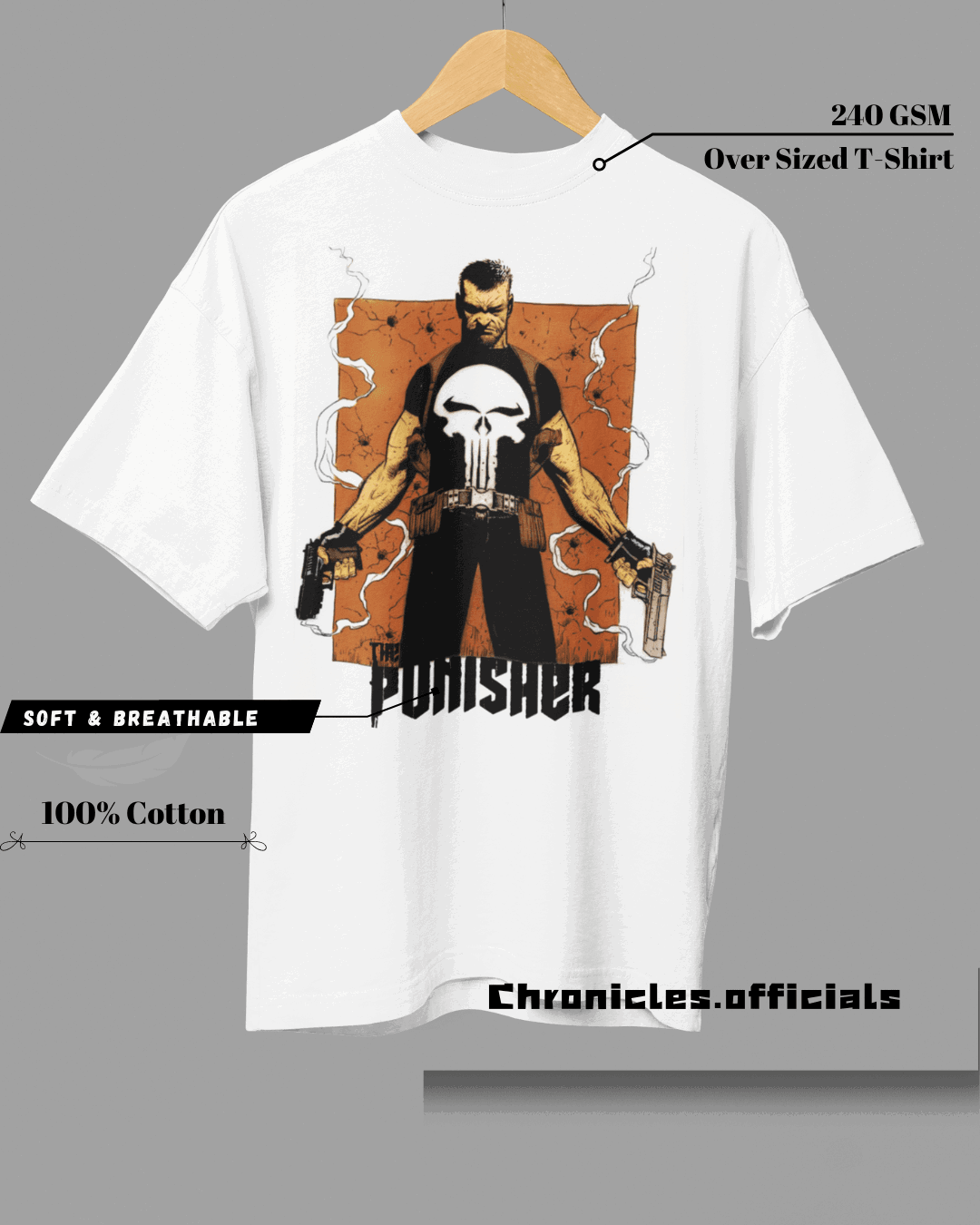 Armed Punisher | Oversized T-Shirt | The Punisher - CHRONICLES