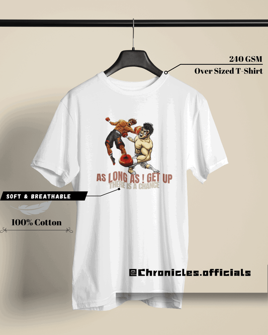 As Long As I Can Get Up | Oversized T-Shirt | Hajime No Ippo - CHRONICLES