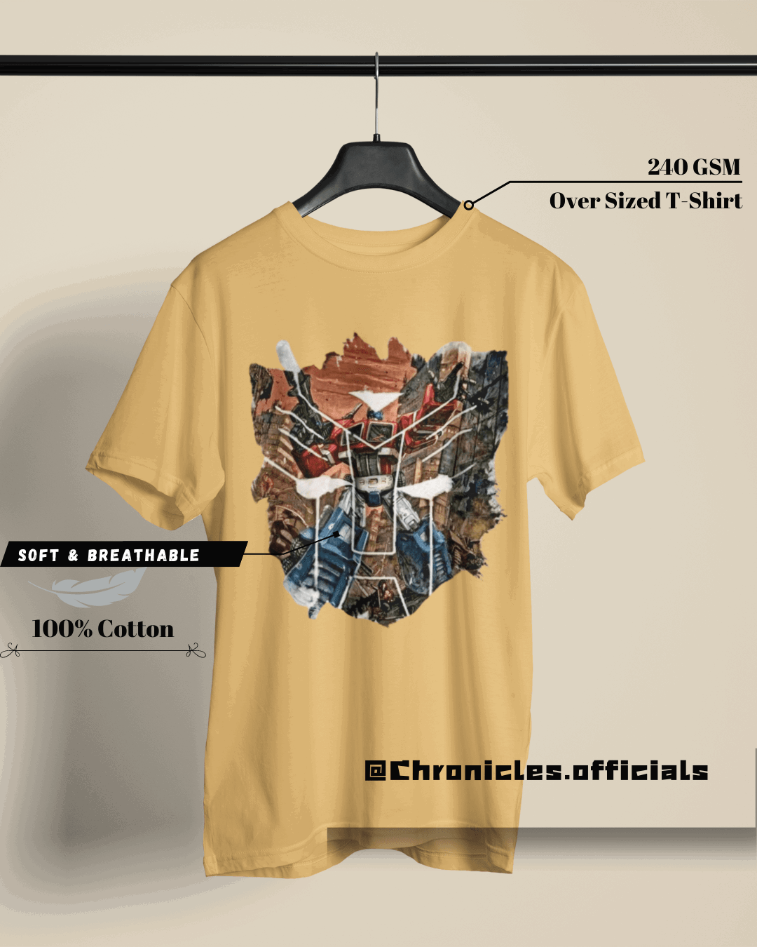 Autobots (Colourful logo print) | Oversized T-Shirt | Transformer - CHRONICLES