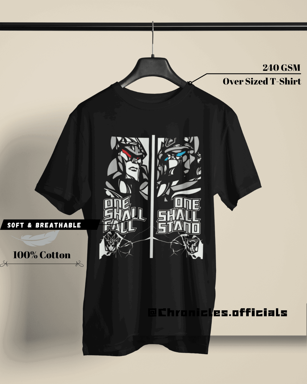 Autobots Vs Decepticons (Transformers) | Oversized T-Shirt | Transformer - CHRONICLES