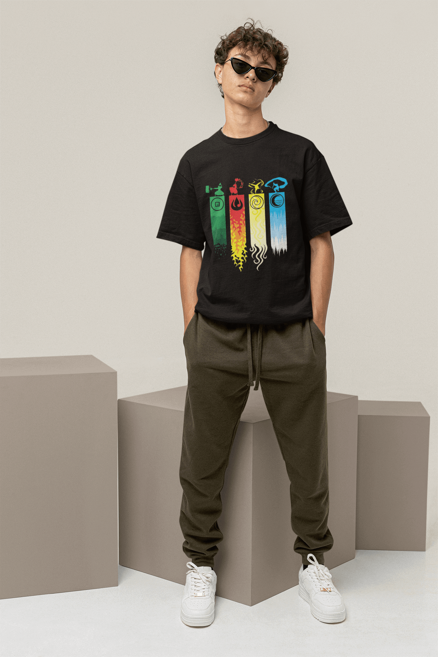 Avatar All Kingdom Flags| Oversized T-Shirt | Anime - CHRONICLES