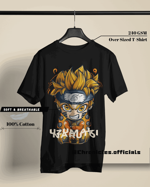Baryon Mode Naruto Uzumaki - Dual Side | Oversized T-Shirt | Naruto