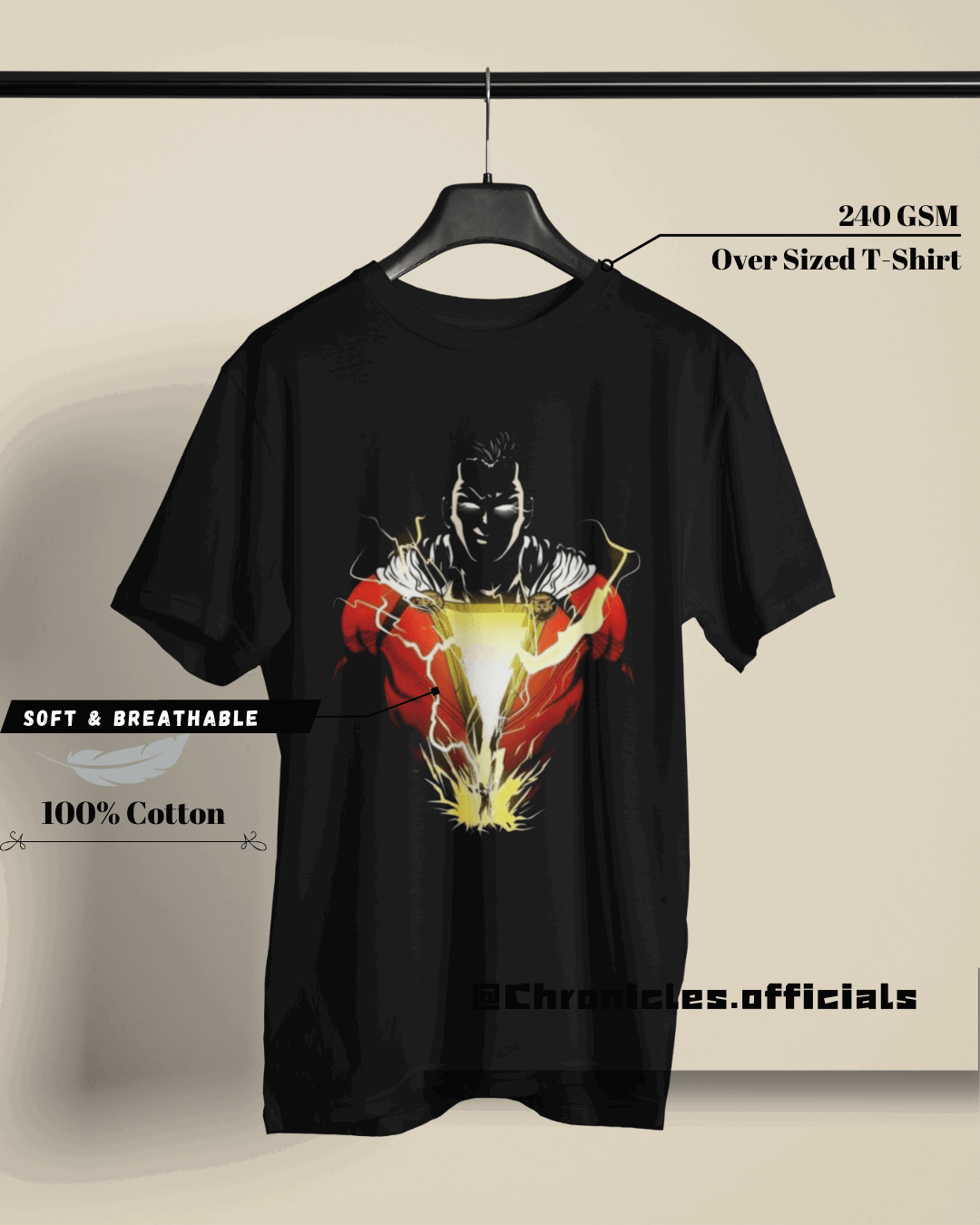 Billy A.K.A Shazam | Oversized T-Shirt | DC Official - CHRONICLES