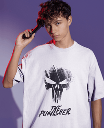 Black and White Skull | Oversized T-Shirt | The Punisher - CHRONICLES