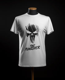 Black and White Skull | Oversized T-Shirt | The Punisher - CHRONICLES
