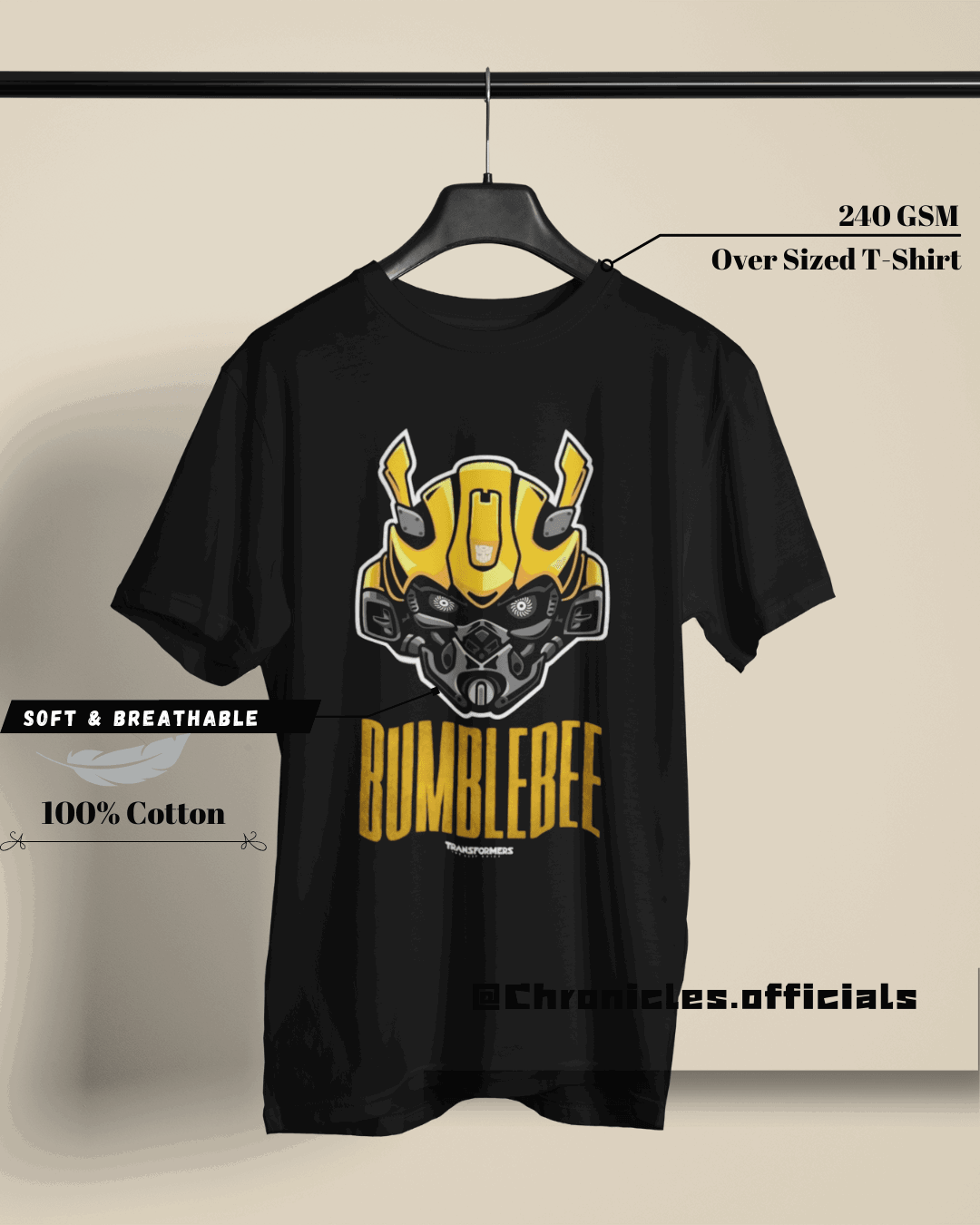 BumbleBee Modern Art (Transformers) | Oversized T-Shirt | Transformer - CHRONICLES