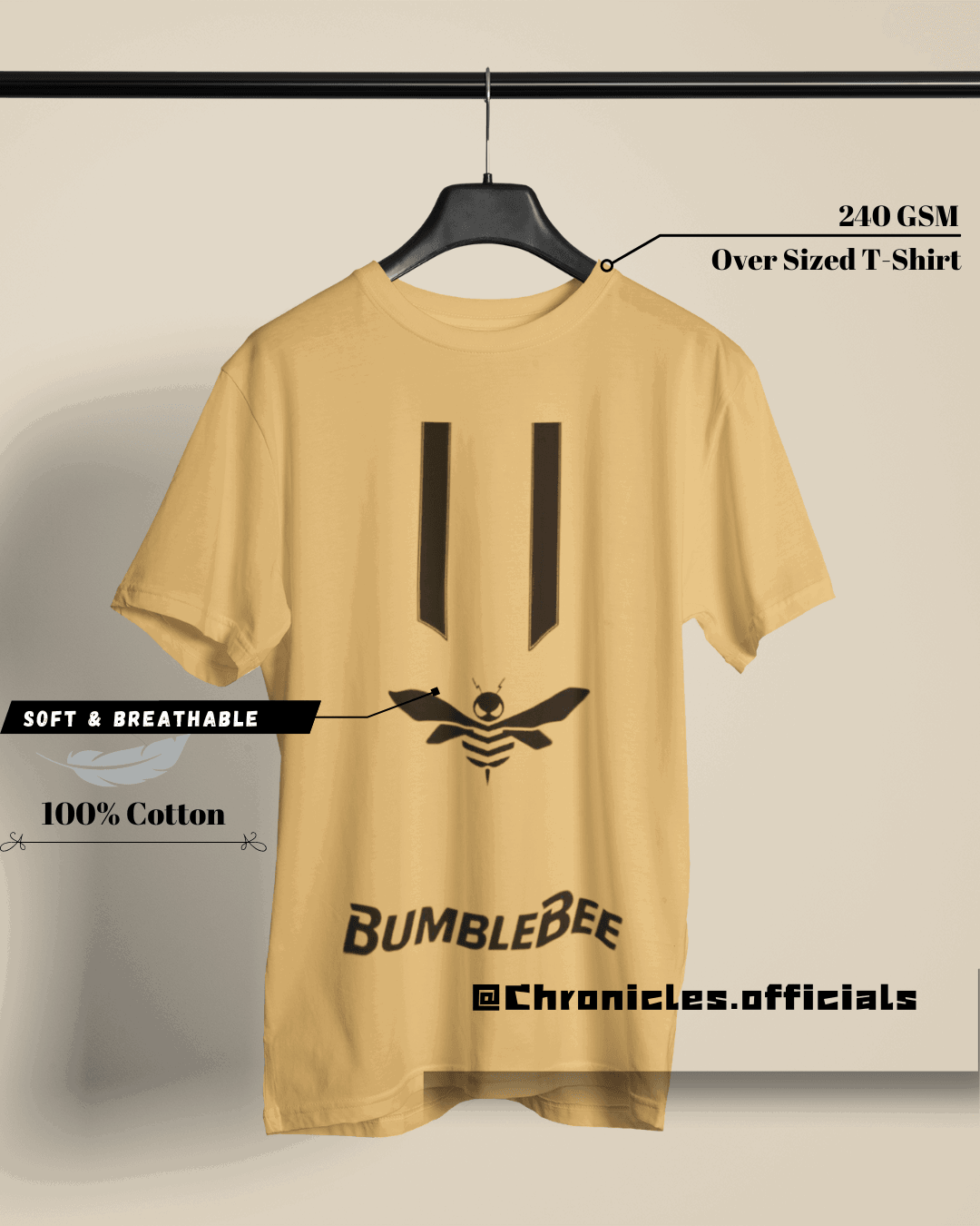 Camaro and Bee (Transformers) | Oversized T-Shirt | Transformer - CHRONICLES