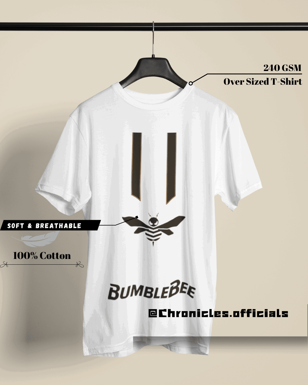 Camaro and Bee (Transformers) | Oversized T-Shirt | Transformer - CHRONICLES