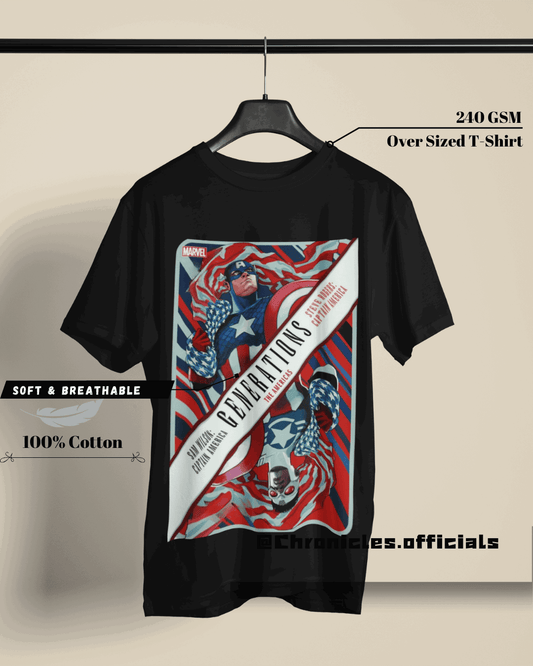 Captain America - Steve and Sam | Oversized T-Shirt | Marvel - CHRONICLES