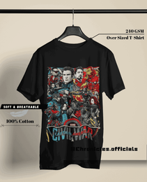 Captain America Civil War Fanart | Oversized T-Shirt | Marvel - CHRONICLES