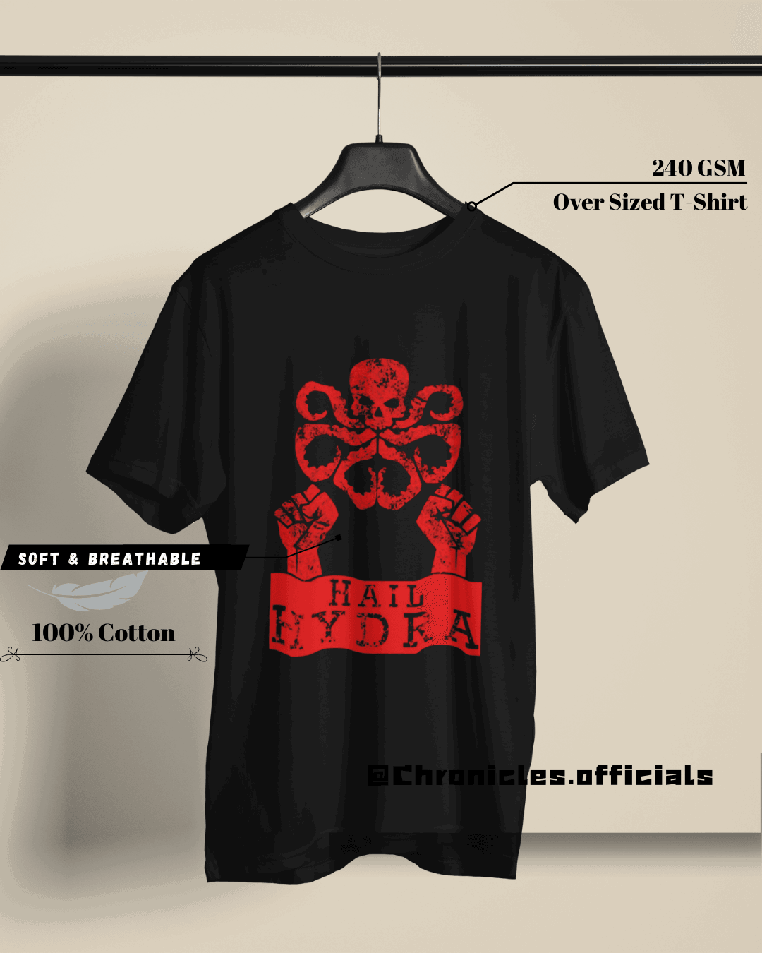 Captain America Hydra| Oversized T-Shirt | Marvel - CHRONICLES