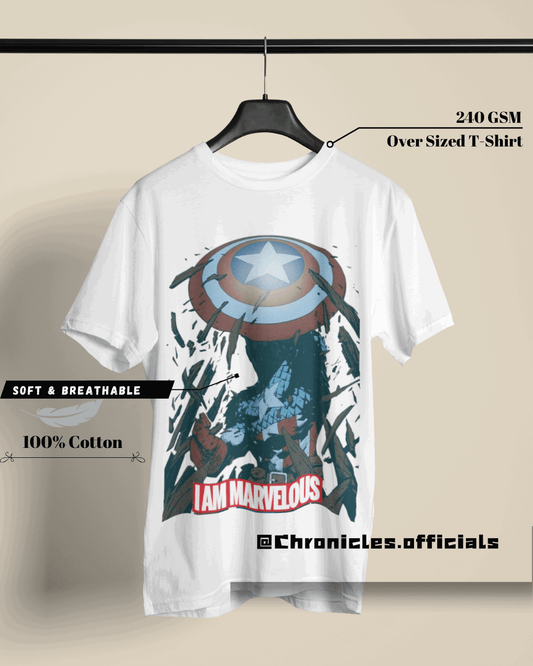 Captain America MARVELOUS | Oversized T-Shirt | Marvel - CHRONICLES