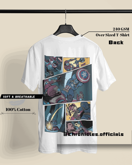 Captain America Vs Iron Man | Oversized T-Shirt | Marvel - CHRONICLES