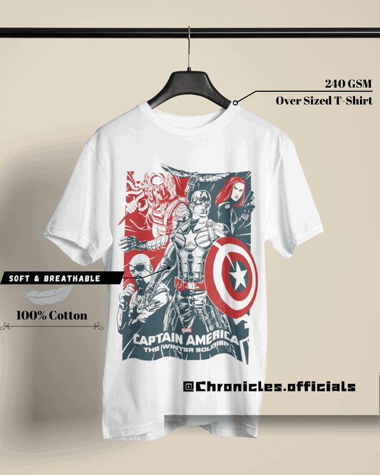 Captain America Winter Soldier | Oversized T-Shirt | Marvel - CHRONICLES