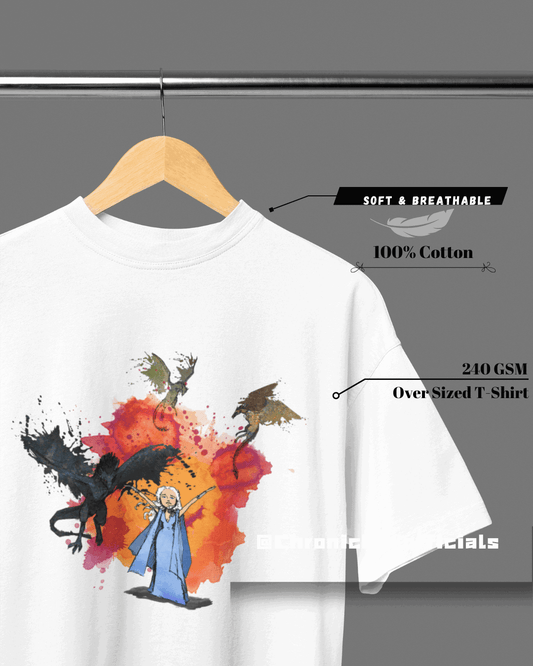 Daenerys Targaryen With Her Dragons | Oversized T-Shirt | GOT - CHRONICLES
