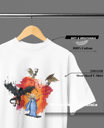 Daenerys Targaryen With Her Dragons | Oversized T-Shirt | GOT - CHRONICLES