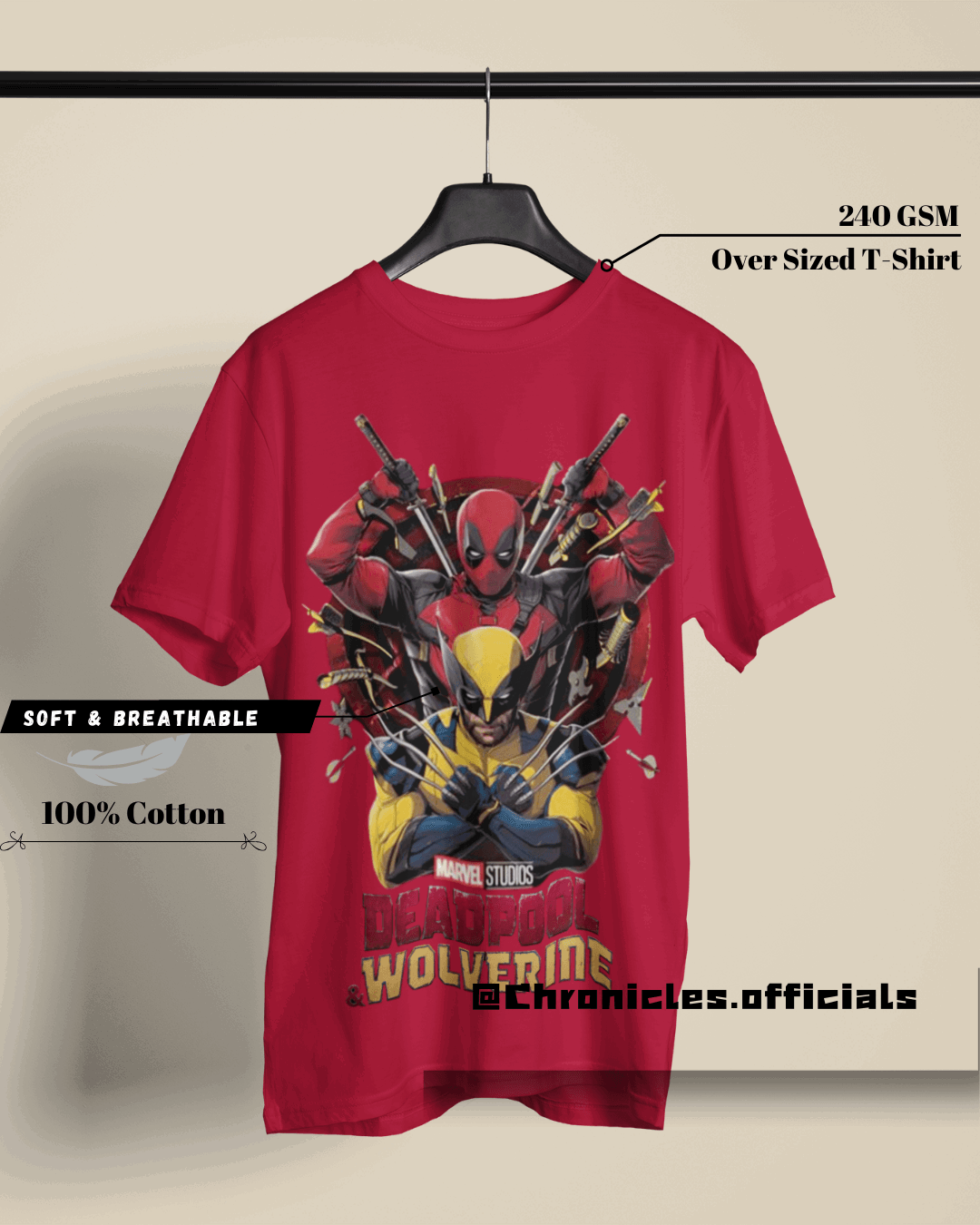 Deadpool & Wolverine | Oversized T-Shirt | Marvel - CHRONICLES
