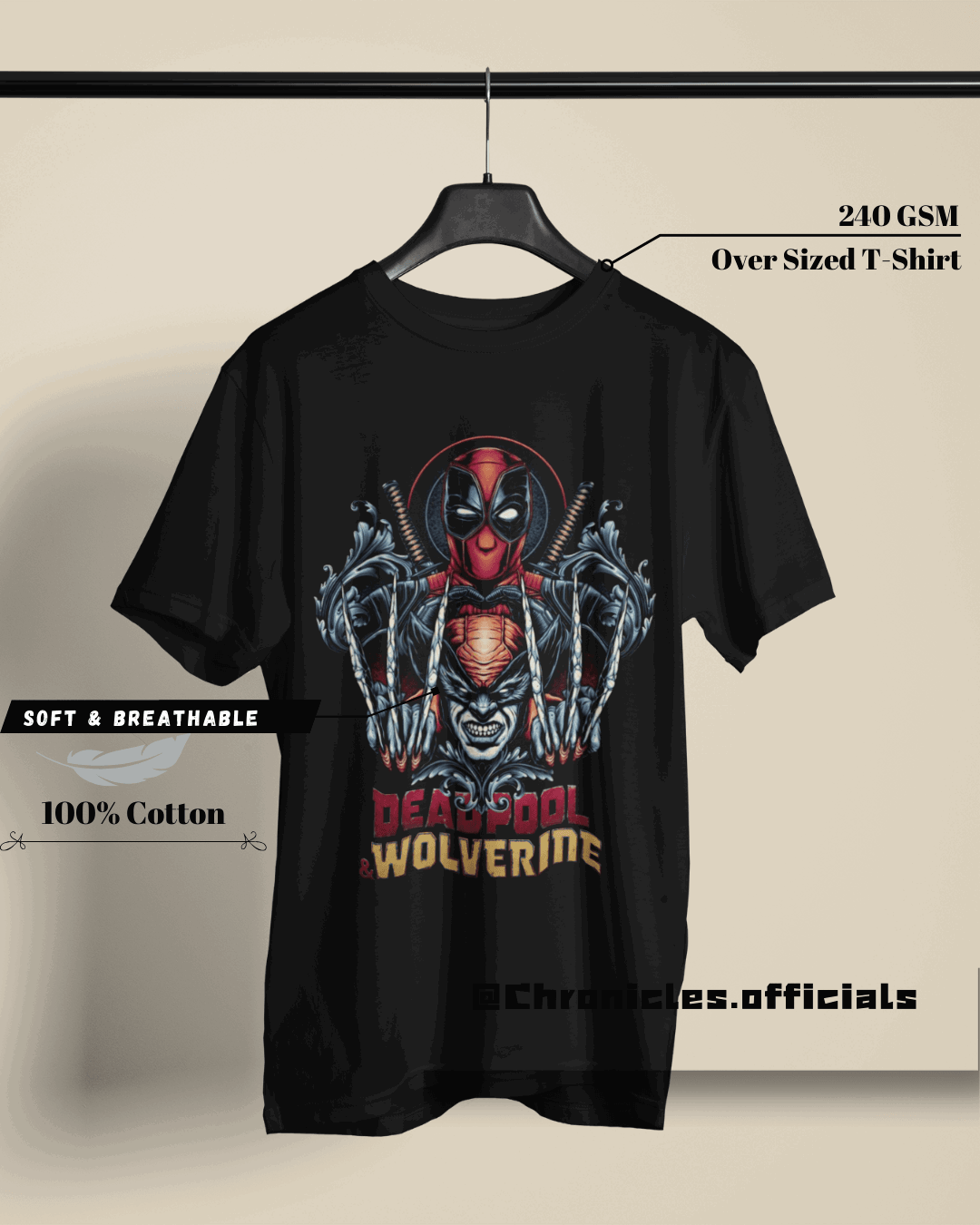 Deadpool and Wolverine Best Bubs | Oversized T-Shirt | Marvel - CHRONICLES