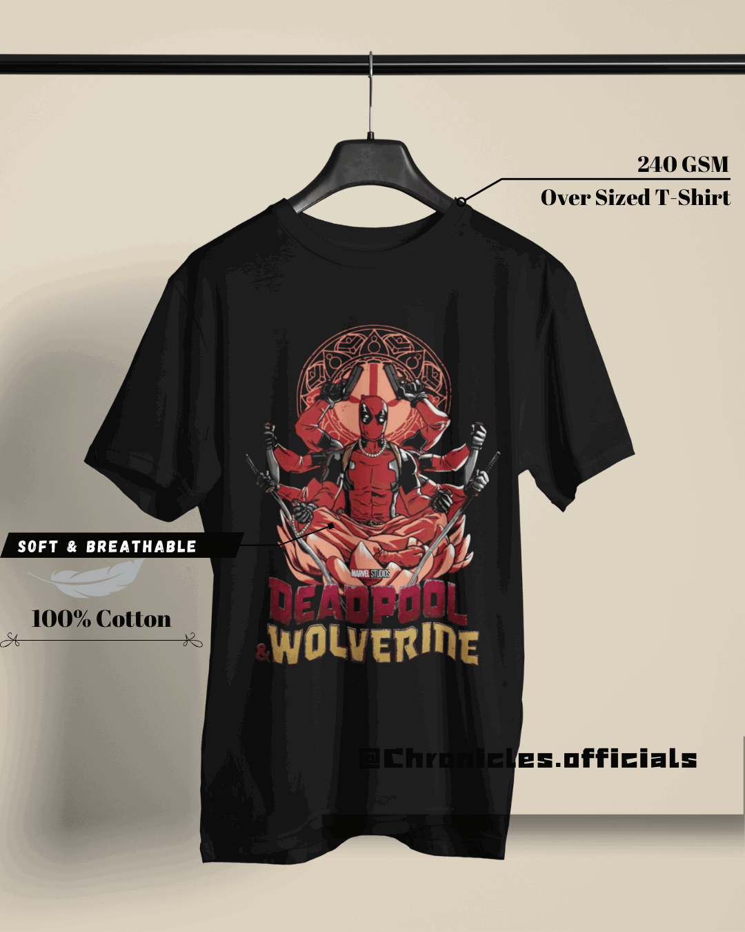 Deadpool and Wolverine Marvel's Saviors | Oversized T-Shirt | Marvel - CHRONICLES