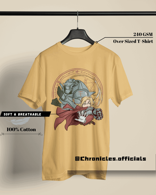 Edward, Alphonse and the Markings | Oversized T-Shirt | Full Metal Alchemist - CHRONICLES