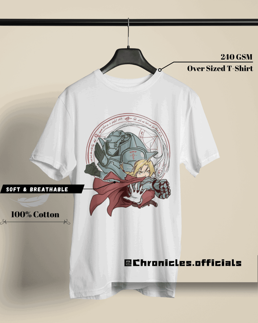 Edward and Alphonse Brothers | Oversized T-Shirt | Full Metal Alchemist - CHRONICLES