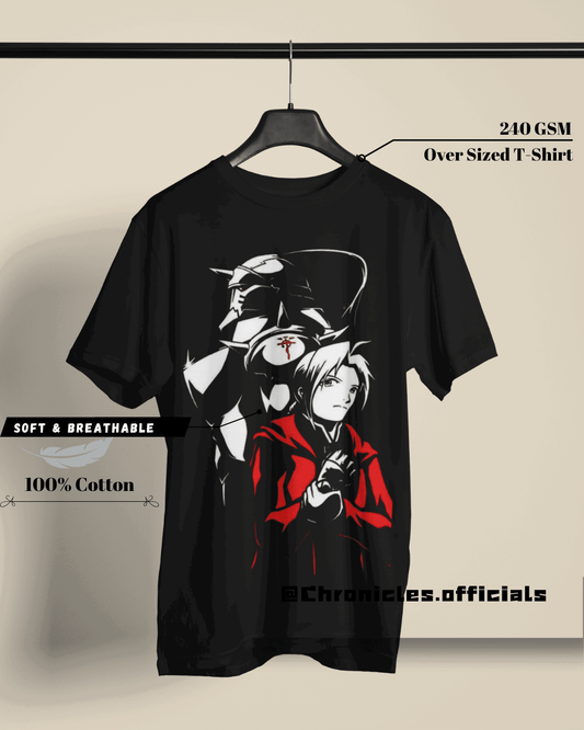 Elric Brothers (By each other's Side) | Oversized T-Shirt | Full Metal Alchemist - CHRONICLES