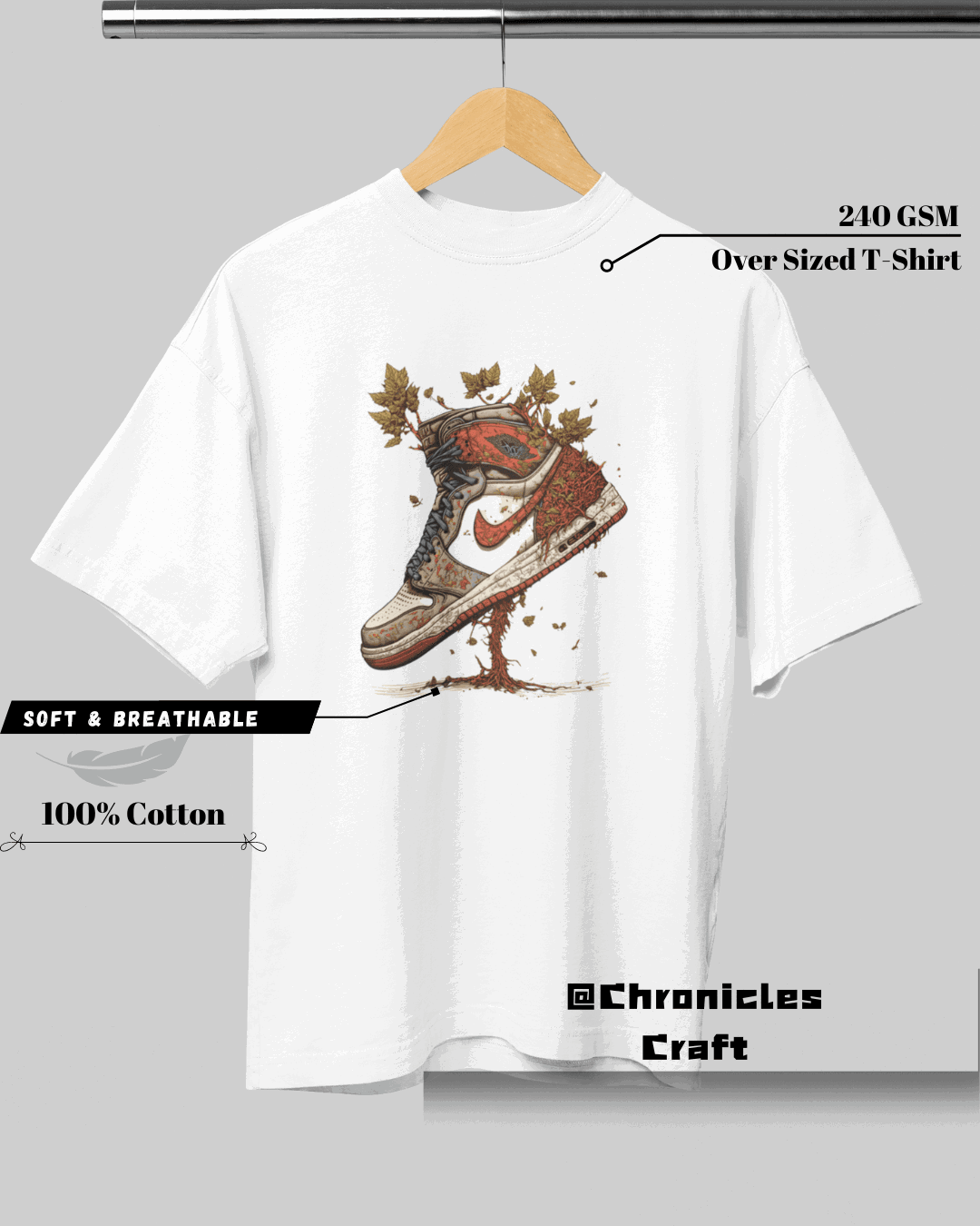 Environmental Nike | Oversized T-Shirt | Chronicles Craft - CHRONICLES