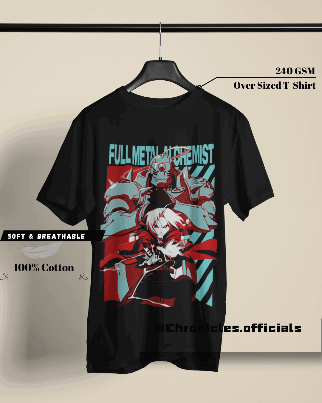 FMA - The Wrath of Brothers | Oversized T-Shirt | Full Metal Alchemist - CHRONICLES